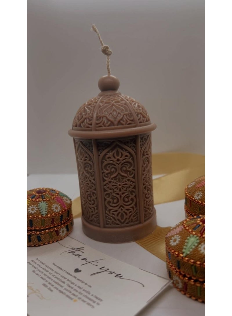 Serenity Candles شمعة رمضان سيرينيتي فانوس العود البنية – فتيل واحد (٢٠٠ جم) - Image 2